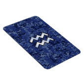 Aquarius Zodiac Symbol auf der blauen digitalen Ca Magnet (Rechte Seite)