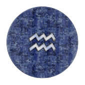 Aquarius Zodiac-Symbol auf der Marine Digital Camo Schneidebrett (Vorderseite)