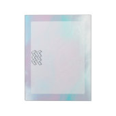 Aquarius Zodiac Symbol auf der Mutter der Perlende Notizblock (Rotiert)