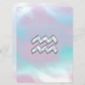 Aquarius Zodiac Symbol auf der Mutter von Pearl Na (Vorne/Hinten)