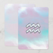 Aquarius Zodiac Symbol auf der Mutter von Pearl Na (Vorne/Hinten)