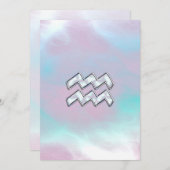 Aquarius Zodiac Symbol auf der Mutter von Pearl Na (Vorne/Hinten)