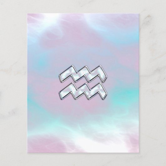 Aquarius Zodiac Symbol auf der Mutter von Pearl Na Flyer (Vorne)