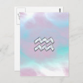 Aquarius Zodiac Symbol auf der Mutter von Pearl Na Postkarte (Vorne/Hinten)