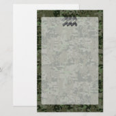 Aquarius Zodiac-Symbol auf der olivengrünen digita Briefpapier (Vorne/Hinten)