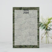 Aquarius Zodiac-Symbol auf der olivengrünen digita Briefpapier (Stehend Vorderseite)