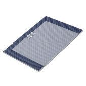 Aquarius Zodiac Symbol auf Navy Blue Carbon Fibre Notizblock (angewinkelt)