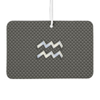 Aquarius Zodiac Symbol Carbon Fibre Decor