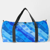 Aquarius Zodiac Symbol Duffle Bag (Rückseite)