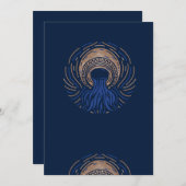 Aquarius-Zodiac-Symbol Einladung (Vorne/Hinten)