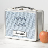 Aquarius Zodiac Symbol Element von K Yoncich Metall Lunch Box (Beispiel)