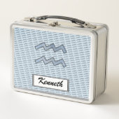 Aquarius Zodiac Symbol Element von K Yoncich Metall Lunch Box (Vorderseite)