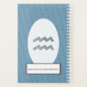 Aquarius Zodiac Symbol Element von K Yoncich Planer (Rückseite)