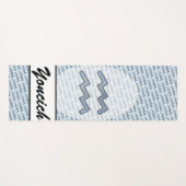 Aquarius Zodiac Symbol Element von K Yoncich Yogamatte (Vorderseite (Horizontal))