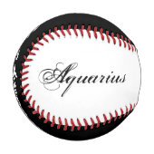 Aquarius Zodiac Symbol Element von Kenneth Yoncich Baseball (Vorderseite Links)