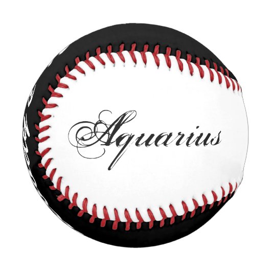 Aquarius Zodiac Symbol Element von Kenneth Yoncich Baseball (Vorderseite Links)