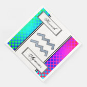 Aquarius Zodiac Symbol Element von Kenneth Yoncich Serviette (Ecke)