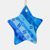 Aquarius Zodiac Symbol Keramik Ornament (Rechts)