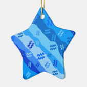 Aquarius Zodiac Symbol Keramik Ornament (Links)