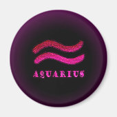 Aquarius Zodiac Symbol Magnet (Vorne)