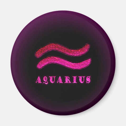 Aquarius Zodiac Symbol Magnet (Vorne)