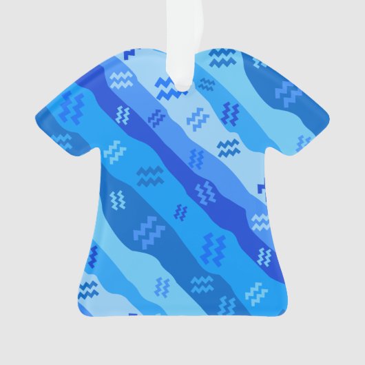 Aquarius Zodiac Symbol Ornament (Vorderseite)