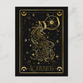 Aquarius zodiac-Symbol Postkarte