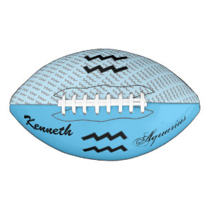Aquarius Zodiac Symbol Standard von K Yoncich Football