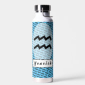 Aquarius Zodiac Symbol Standard von K Yoncich Trinkflasche (Links)