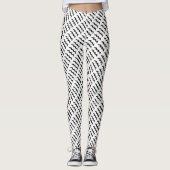 Aquarius Zodiac Symbol Standard von Kenneth Yoncic Leggings (Vorderseite)