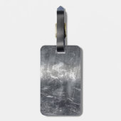 Aquarius Zodiac Symbol Stress Silber Steel Gepäckanhänger (Rückseite vertikal)