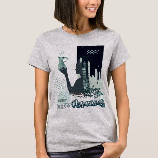"Aquarius" Zodiac T-Shirt ♒ (Vorderseite)