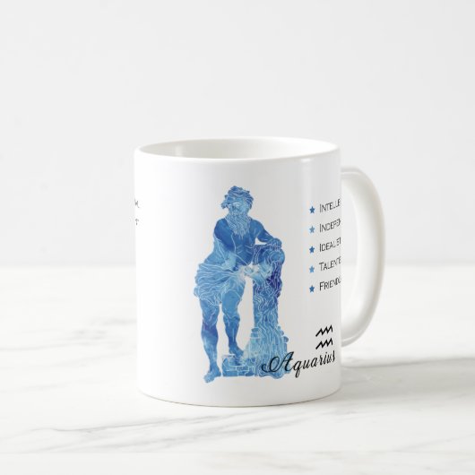 Aquarius Zodiac Tasse (VorderseiteRechts)