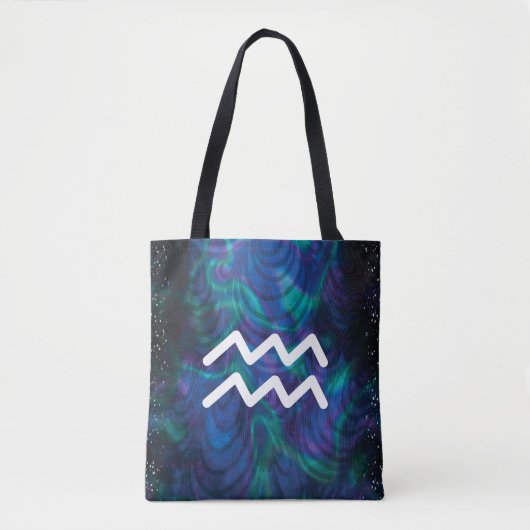 Aquarius Zodiac Tote Bag Tasche (Vorderseite)