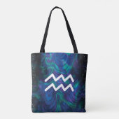 Aquarius Zodiac Tote Bag Tasche (Rückseite)