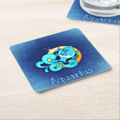 Aquarius zodiac-Untersetzer Rechteckiger Pappuntersetzer (angewinkelt)