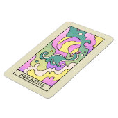 Aquarius Zodiac Unterzeichnung Abstrakter Kunst Vi Magnet (Linke Seite)
