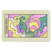Aquarius Zodiac Unterzeichnung Abstrakter Kunst Vi Magnet (Horizontal)