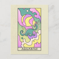 Aquarius Zodiac Unterzeichnung Abstrakter Kunst Vi