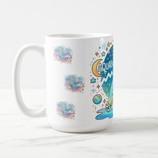 Aquarius Zodiac Water Bearer Astrology Kaffeetasse (Links)