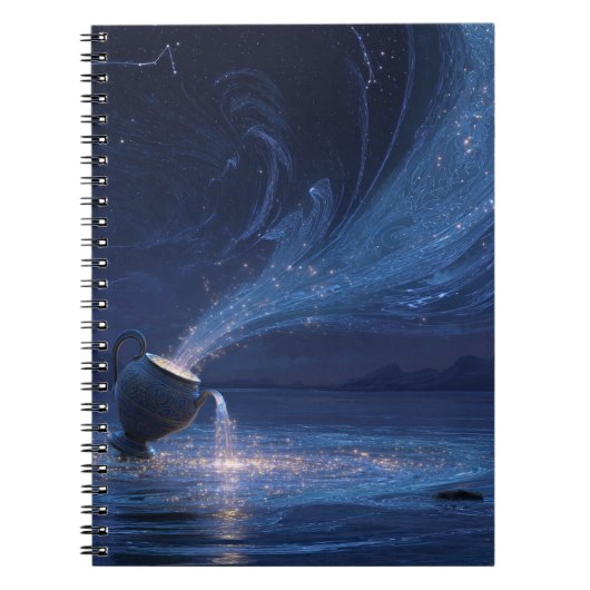 Aquarius Zodiac Water Bearer Notebook Notizblock (Vorderseite)