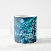 Aquarius Zodiac with Moonlit Water Mage and Celest Kaffeetasse (Vorderseite Links)