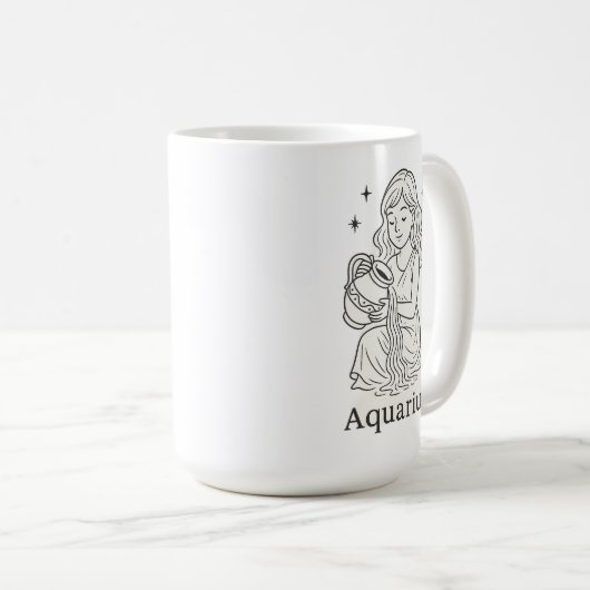 Aquarius Zodiac Woman Kaffeetasse (VorderseiteRechts)