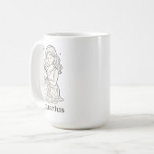 Aquarius Zodiac Woman Kaffeetasse (Vorderseite Links)