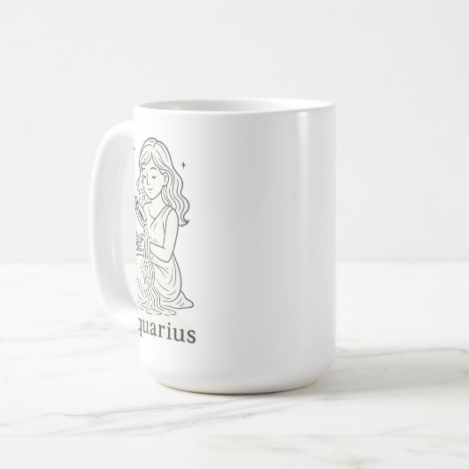 Aquarius Zodiac Woman  Kaffeetasse (Vorderseite Links)