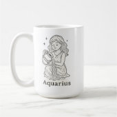 Aquarius Zodiac Woman  Kaffeetasse (Links)