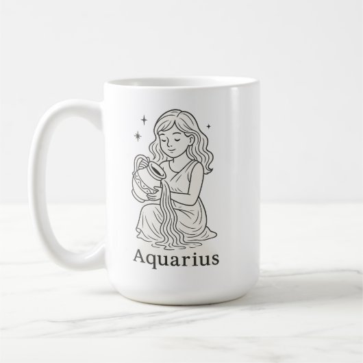 Aquarius Zodiac Woman Kaffeetasse (Links)
