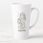 Aquarius Zodiac Woman Milchtasse (Rechts)