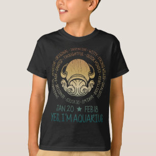 Aquarius Zodiac Zeichen - Aquarius Persönlichkeit T-Shirt