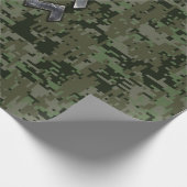 Aquarius Zodiac-Zeichen auf der digitalen Camoufla Geschenkpapier (Ecke)